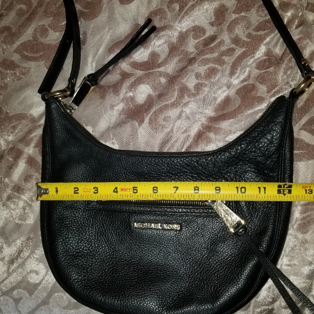 Michael Kors black leather shoulder bag
